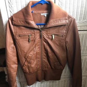 Charlotte Russe Brown Faux Leather Jacket